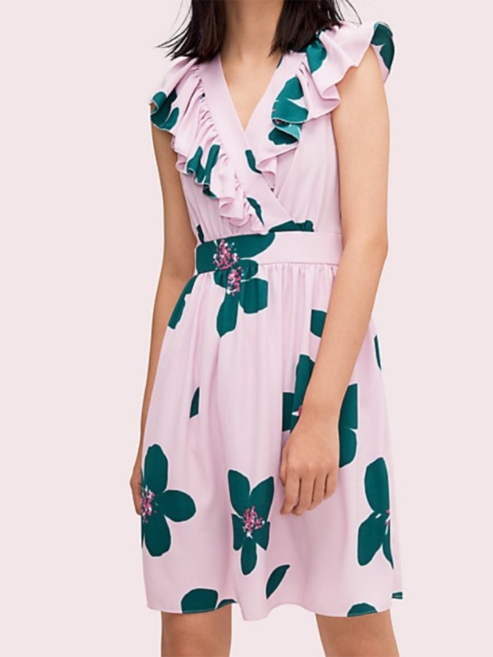 Kate Spade Grand Flora ruffle Dress New